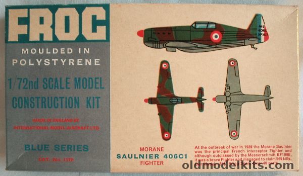 Frog 1/72 Morane Saulnier MS-406C1 - Blue Series, 157P plastic model kit